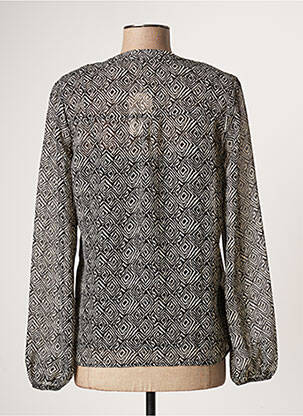 Blouse légère et transparente manches longues noir GEISHA femme