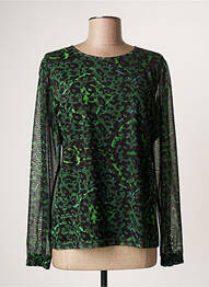 Top stretch manches longues vert GEISHA femme