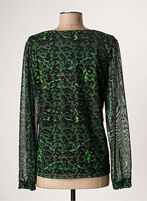 Top stretch manches longues vert GEISHA femme