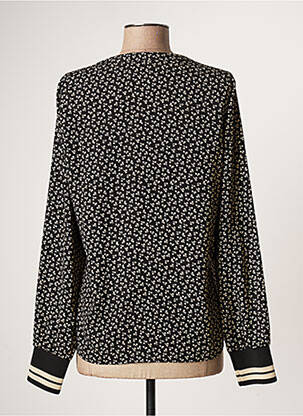 Blouse imprimé fleurs manches longues noir GEISHA femme