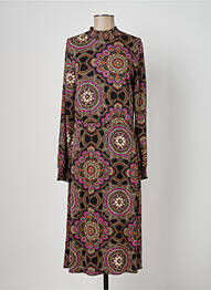 Robe longue manches longues manches longues noir GEISHA femme