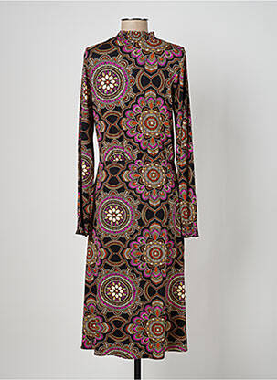 Robe longue manches longues manches longues noir GEISHA femme
