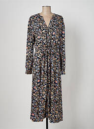 Robe longue manches longues manches longues noir GEISHA femme