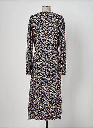 Robe longue manches longues manches longues noir GEISHA femme