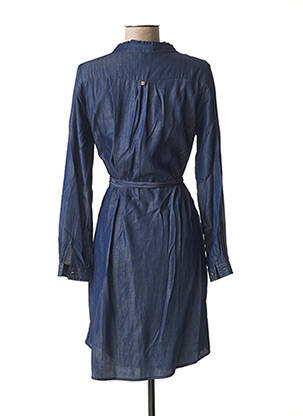 Robe mi-longue manches longues manches longues bleu JUS D'ORANGE femme