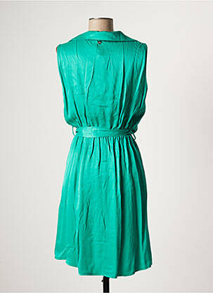 Robe mi-longue coupe fluide sans manche vert AMELIE & AMELIE femme
