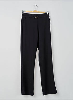 Pantalon droit stretch taille normale noir GEISHA femme