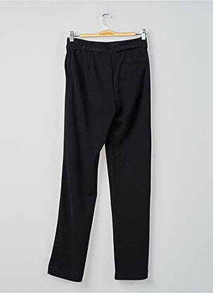 Pantalon droit tissage crêpe taille normale noir GEISHA femme