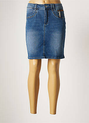 Jupe courte poches bleu GEISHA femme