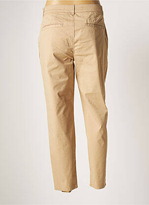 Pantalon 7/8 taille à pinces taille normale beige GEISHA femme
