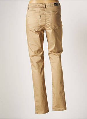 Pantalon slim tissage popeline taille normale marron BRANDTEX femme