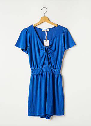 Combishort coupe fluide manches courtes bleu AMELIE & AMELIE femme