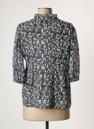 Blouse imprimé fleurs manches courtes bleu CHATTAWAK femme