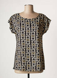Blouse manches courtes manches courtes noir GEISHA femme