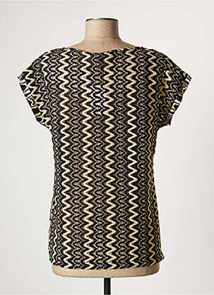 Blouse manches courtes manches courtes noir GEISHA femme
