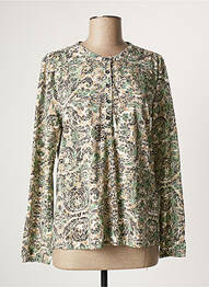 Blouse imprimé fantaisie manches longues vert BRANDTEX femme