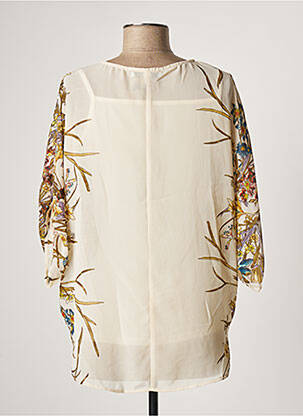 Blouse légère et transparente manches 3/4 beige JUS D'ORANGE femme