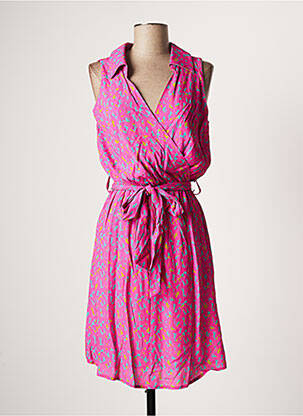 Robe mi-longue rose AMELIE & AMELIE femme