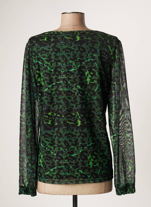Top stretch manches longues vert GEISHA femme