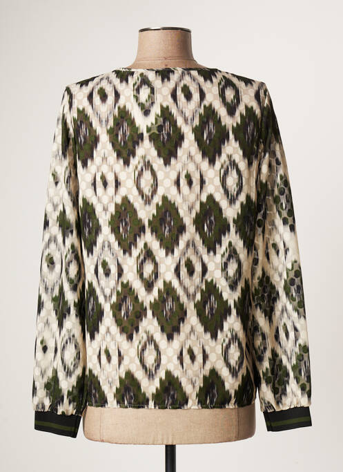 Blouse légère et transparente manches longues vert GEISHA femme