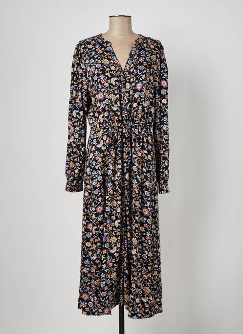 Robe longue manches longues manches longues noir GEISHA femme