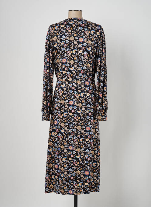 Robe longue manches longues manches longues noir GEISHA femme