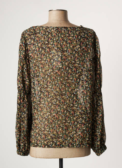 Blouse légère et transparente manches longues vert GEISHA femme