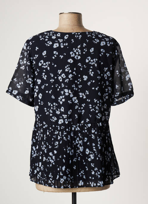 Blouse imprimé fleurs manches courtes bleu BRANDTEX femme