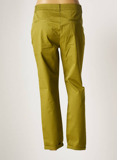 Pantalon 7/8 stretch taille normale vert GEISHA femme