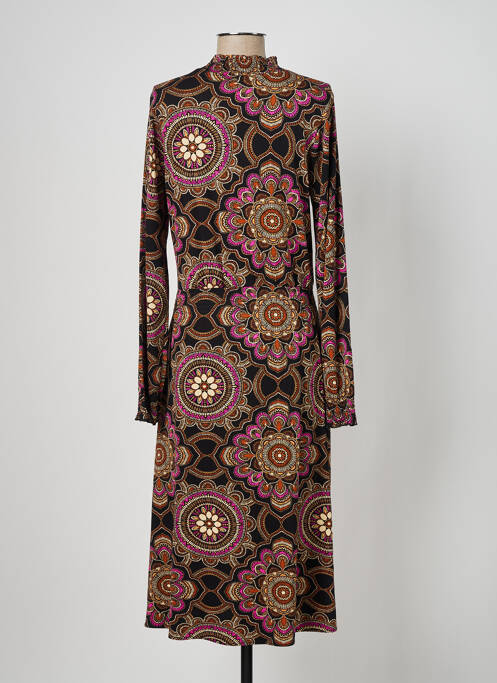 Robe longue manches longues manches longues noir GEISHA femme