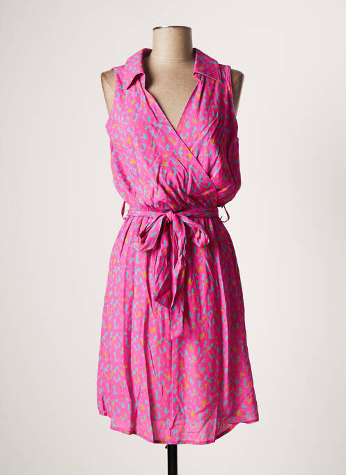 Robe mi-longue rose AMELIE & AMELIE femme
