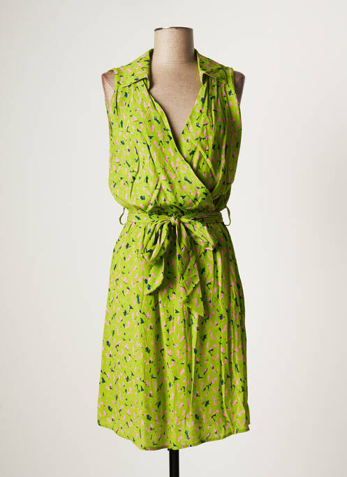 Robe mi-longue vert AMELIE & AMELIE femme