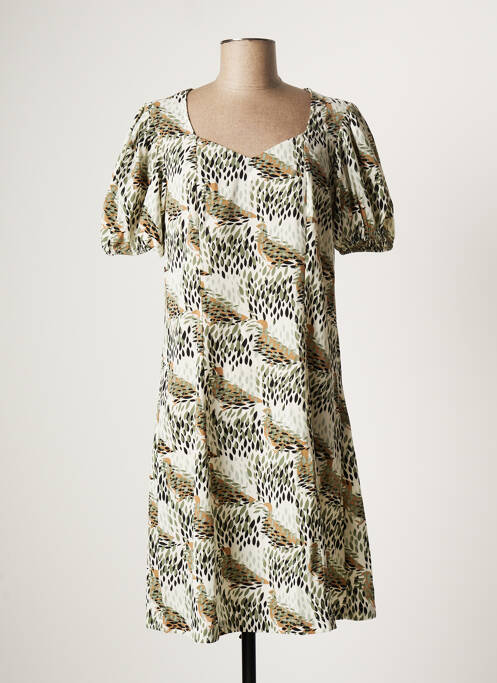 Robe mi-longue vert GEISHA femme