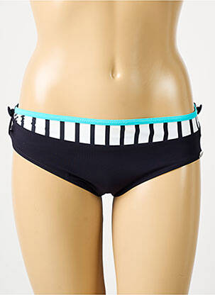 Bas de maillot de bain effet matière satinée culotte bleu SUNFLAIR femme