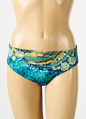 Bas de maillot de bain imprimé fantaisie culotte bleu SUNFLAIR femme