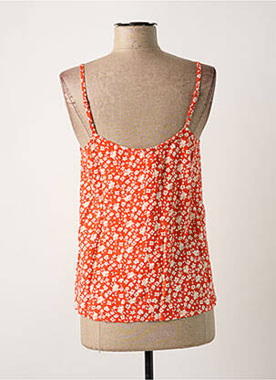 Top col v fines bretelles orange BIZANCE femme