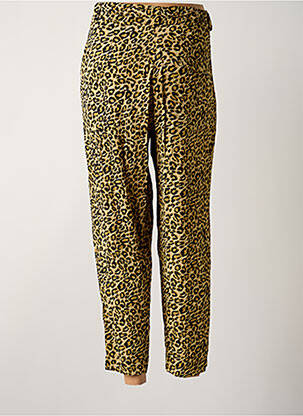 Pantalon droit tissage crêpe beige BIZANCE femme
