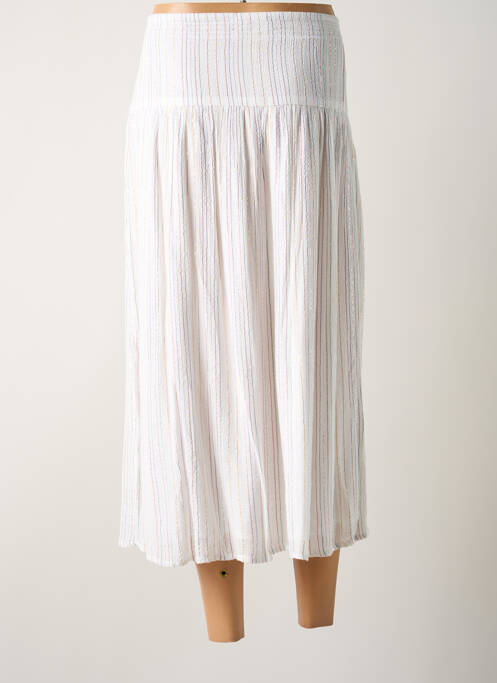 Jupe mi-longue blanc BIZANCE pour femme