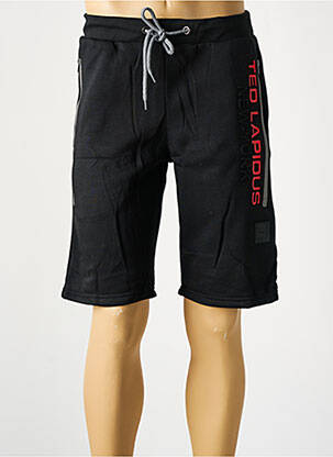 Bermuda taille élastique noir TED LAPIDUS homme