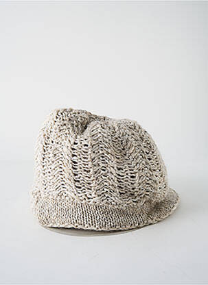Bonnet maille grosse maille beige COP COPINE femme