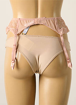 Guêpière/porte-jarretelle effet matière satinée rose MARIE JO femme
