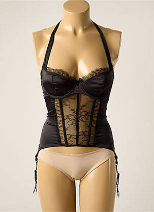 Guêpière/Porte-jarretelle noir MAISON CLOSE pour femme