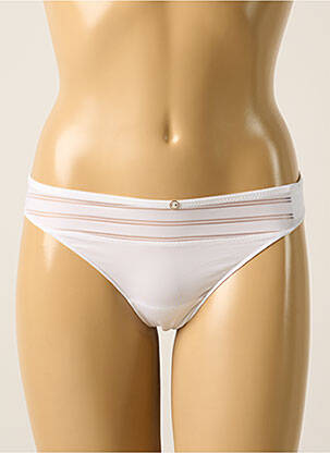 Tanga effet matière satinée blanc MARIE JO femme