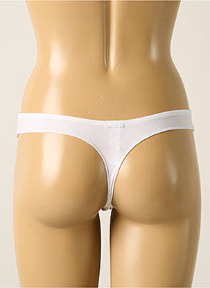 Tanga effet matière satinée blanc MARIE JO femme
