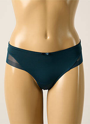 Tanga effet matière satinée vert MARIE JO femme