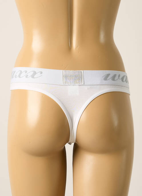 Tanga blanc WAXX pour femme