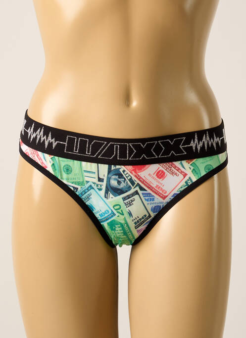 Tanga noir WAXX pour femme