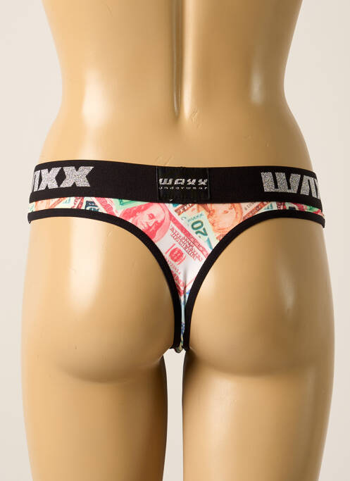 Tanga noir WAXX pour femme
