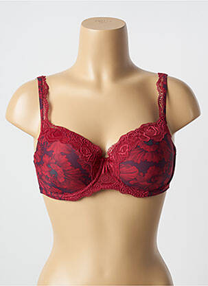 Soutien-gorge effet matière satinée haut soutien-gorge moulé rouge MARIE JO femme
