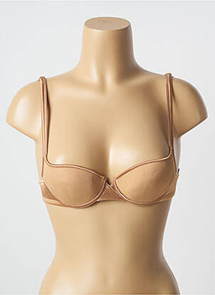 Soutien-gorge effet matière satinée haut soutien-gorge moulé or MAISON LEJABY femme